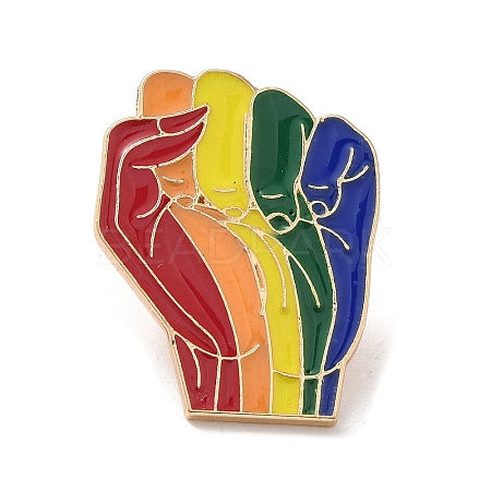 Pride Rainbow Theme Enamel Pins JEWB-G031-01C-1