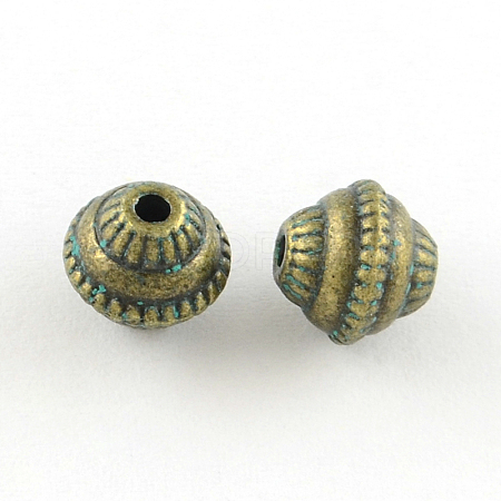 Bicone Zinc Alloy Beads PALLOY-R065-193-LF-1