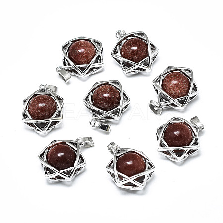 Synthetic Goldstone Pendants G-R485-01D-1