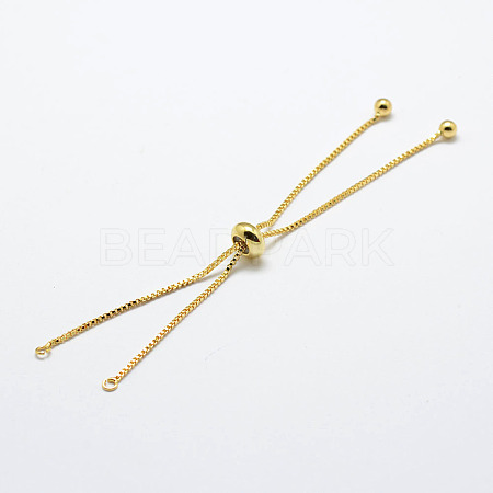 Rack Plating Brass Chain Bracelet Making X1-KK-A142-018G-1