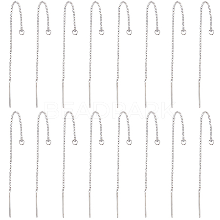 SUNNYCLUE 30Pairs 304 Stainless Steel Stud Earring Findings STAS-SC0006-54-1