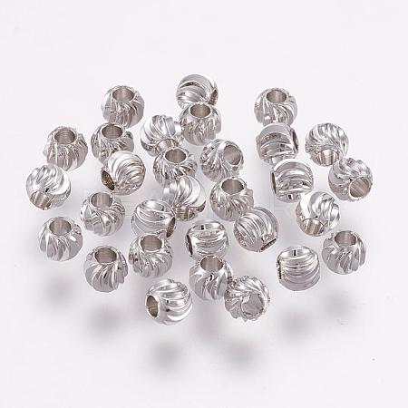 Brass Spacer Beads KK-G312-01P-5mm-P-1