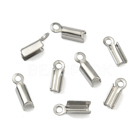 Tarnish Resistant 304 Stainless Steel Folding Crimp Ends LS-X-STAS-R063-28-1