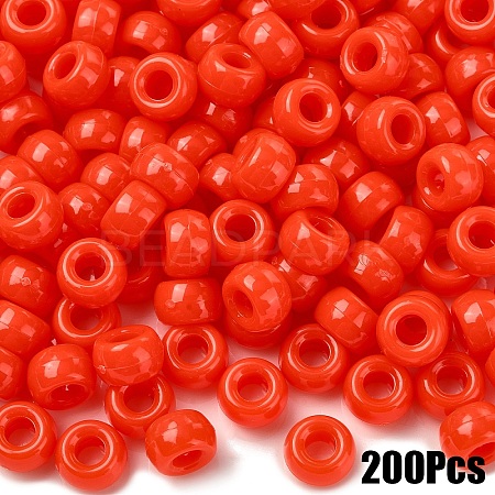 200Pcs Opaque Plastic Beads KY-YW0001-79D-1