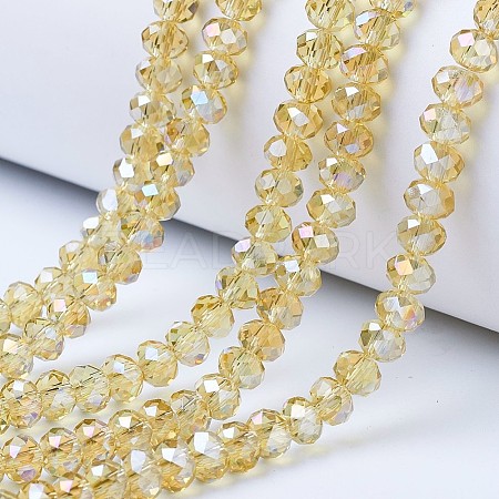 Electroplate Glass Beads Strands EGLA-A034-T2mm-B18-1