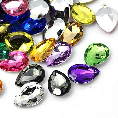 Imitation Taiwan Acrylic Rhinestone Cabochons GACR-A017-13x18mm-M-1