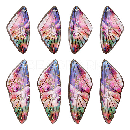 Transparent Resin Wing Pendants Set RESI-TAC0021-01C-1