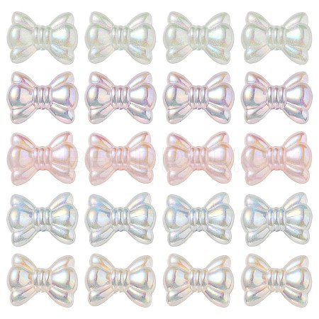 UV Plating Luminous Transparent Acrylic Beads OACR-P010-08-1