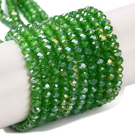 Baking Electroplate Glass Beads Strands DGLA-A039-J4mm-B11-1