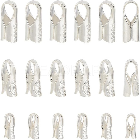 3 Styles 925 Sterling Silver Cord End STER-PH0002-45-1