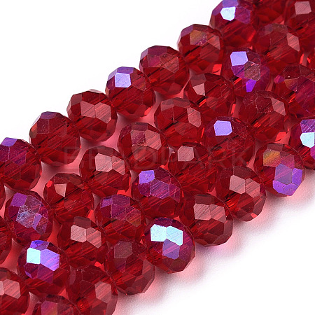 Electroplate Glass Beads Strands EGLA-A034-T8mm-L20-1