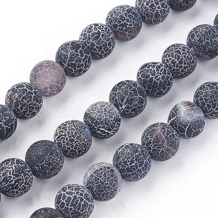 Natural Weathered Agate Beads Strands G-F628-01-A-1