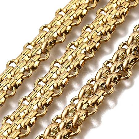 Ion Plating(IP) 304 Stainless Steel Woven Link Chains CHS-S012-02G-1