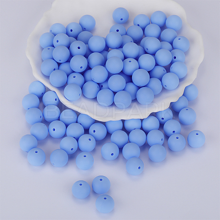 Round Silicone Focal Beads SI-JX0046A-105-1