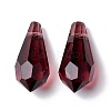 Faceted Transparent A5 Glass Pendants GLAA-D003-03-3