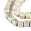 Anti-Tarnish Electroplate Glass Beads Strands GLAA-T025-8mm-10F-3