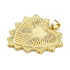 Rack Plating Brass Micro Pave Clear Cubic Zirconia Pendants X-KK-Z067-05G-2