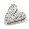 Brass Micro Pave Cubic Zirconia Slide Charms ZIRC-I068-08P-A-2