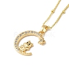 Brass Micro Pave Clear Cubic Zirconia Pendants Necklaces NJEW-K269-05G-10-1