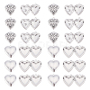 DICOSMETIC 20Pcs 2 Style 304 Stainless Steel Diffuser Locket Pendants STAS-DC0007-58-1