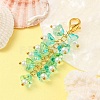 Trumpet Flower Glass Pendant Decorations HJEW-YW0001-02A-5