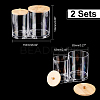 2Pcs Plastic with Wood Containers CON-NB0001-76-2