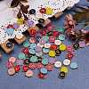 120Pcs 12 Colors Golden Plated Alloy Charms ENAM-SZ0001-64P-3