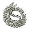 Frosted Transparent Glass Bead Strands GLAA-P065-10mm-12-5