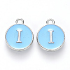 Platinum Plated Alloy Enamel Charms ENAM-S118-04I-P-1