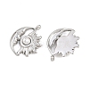 304 Stainless Steel Rhinestone Pendants STAS-Z166-24P-04-2