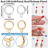 SUNNYCLUE 20 Pairs 2 Colors Brass Leverback Earring Findings KK-SC0005-64-2