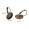 Brass Leverback Earring Findings KK-C1244-16mm-AB-NR-2