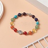 Natural & Synthetic Mixed Gemstone Beaded Stretch Bracelet BJEW-JB09257-5