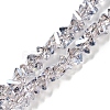 Electroplate Transparent Glass Beads Strands X-EGLA-P052-02A-PL04-1