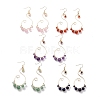 Natural Mixed Stone Dangle Earrings EJEW-JE05096-1