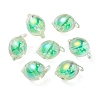 UV Plating Rainbow Iridescent Acrylic Beads OACR-F004-07I-1