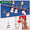 Christmas Theme Alloy Enamel Santa Claus/Snowman Charm Locking Stitch Markers HJEW-PH01810-4