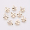 Brass Micro Pave Cubic Zirconia Charms ZIRC-F081-03G-1