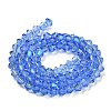 Transparent Electroplate Glass Beads Strands GLAA-F029-3mm-D07-2