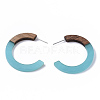 Resin & Walnut Wood Stud Earring Findings RESI-R425-01-A01-2