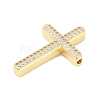 Brass Micro Pave Cubic Zirconia Beads KK-H203-11A-G-2