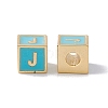 Rack Plating Brass Enamel Beads KK-B060-04G-06J-1