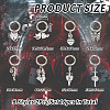 16Pcs 8 Style Gothic Style Alloy Shoe Charms HJEW-AB00630-2