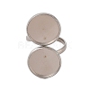 Non-Tarnish 304 Stainless Steel Open Cuff Ring Findings LS-STAS-E124-05K-P-2