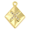 Cross Theme Real 18K Gold Plated Brass Micro Pave Clear Cubic Zirconia Pendants LS-KK-L219-06G-03-1