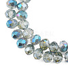 Transparent Crackle Electroplate Glass Beads Strands EGLA-T008-028-B06-2