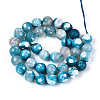 Dyed & Heated Natural Fire Crackle Agate Beads Strands G-N359-01B-06-3