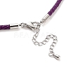 Braided Round Imitation Leather Bracelets Making BJEW-H610-01P-10-2