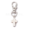 Synthetic Turquoise Cross Pendant Decorations HJEW-JM01531-02-1