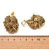 Electroplated Natural Druzy Agate Pendants G-K338-45G-01-3
